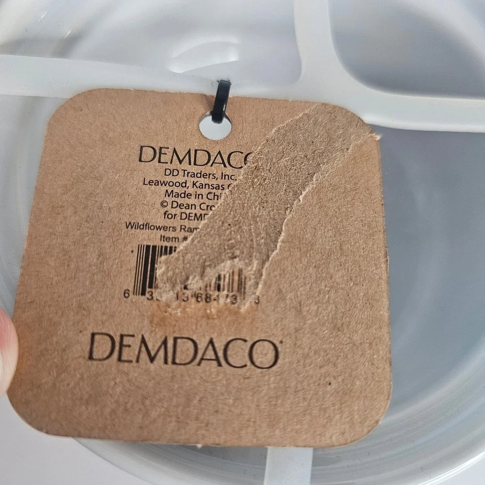 DEMDACO Dean Crouser Wildflowers Ramekins Set of 2 NWT New White Colorful Floral